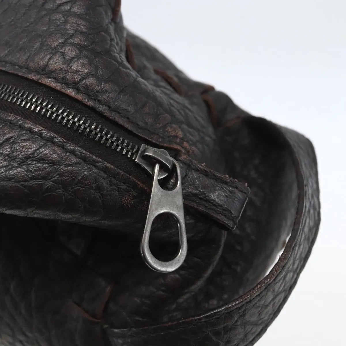 Bottega Veneta Zip Clutch Leather, Brown, Leather, Clutch
