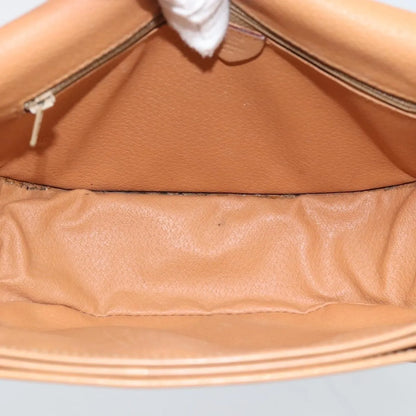 Celine Vintage Macadam Canvas and Leather, Brown, Canvas, Shoulder Bag
