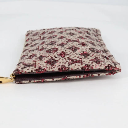 Louis Vuitton Pochette Felt and Sequin, Burgundy, Canvas, Clutch