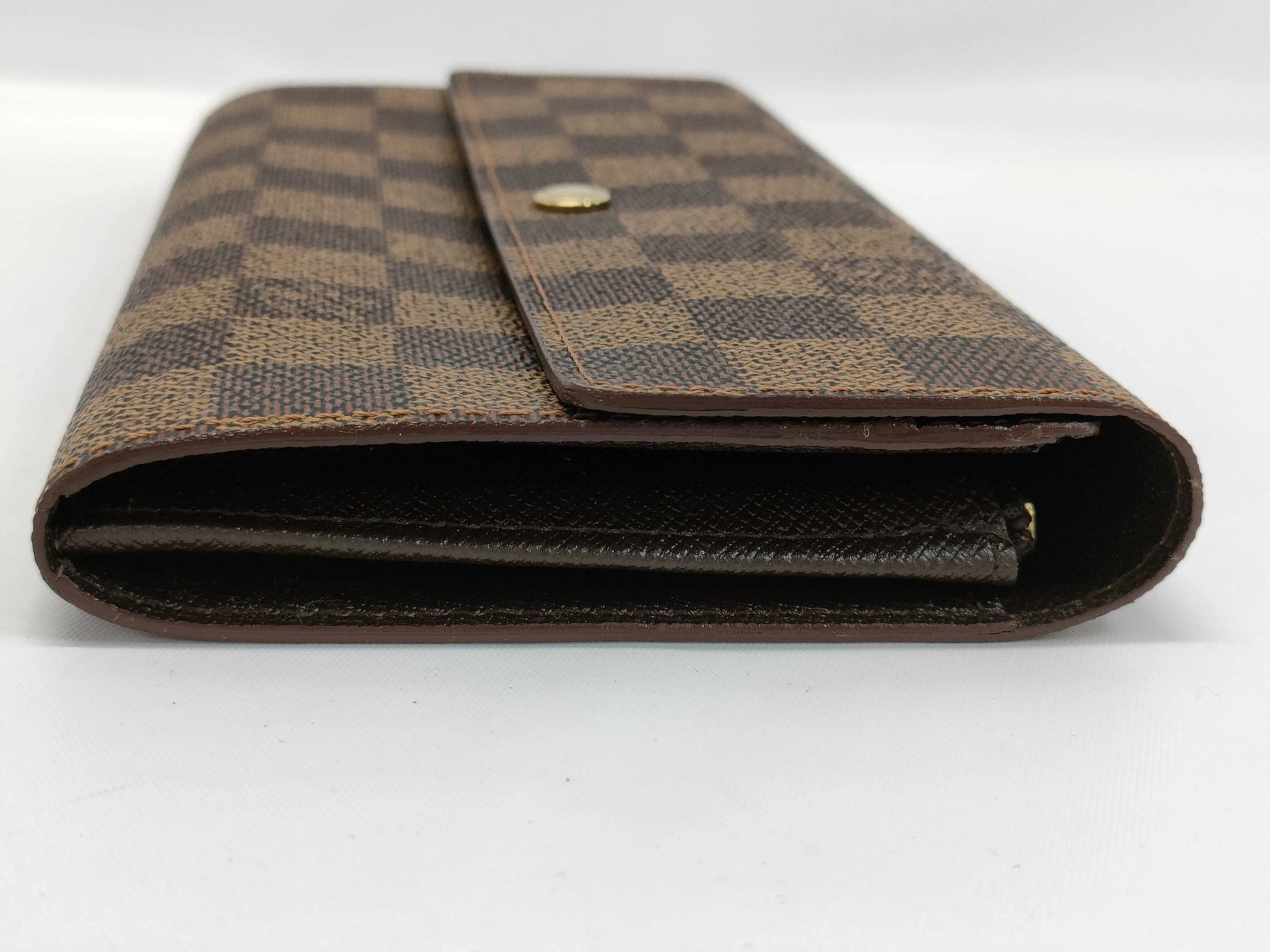 Louis Vuitton Portefeuille Sarah Damier, Brown, Canvas, Wallet