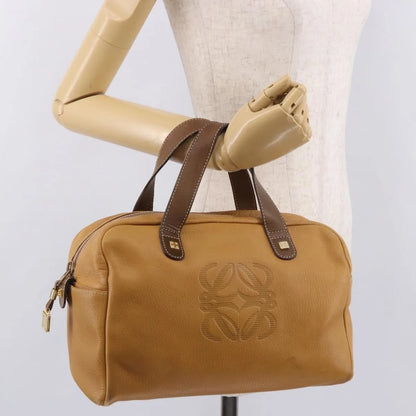 Loewe Anagram Leather, Beige, Leather, Handbag