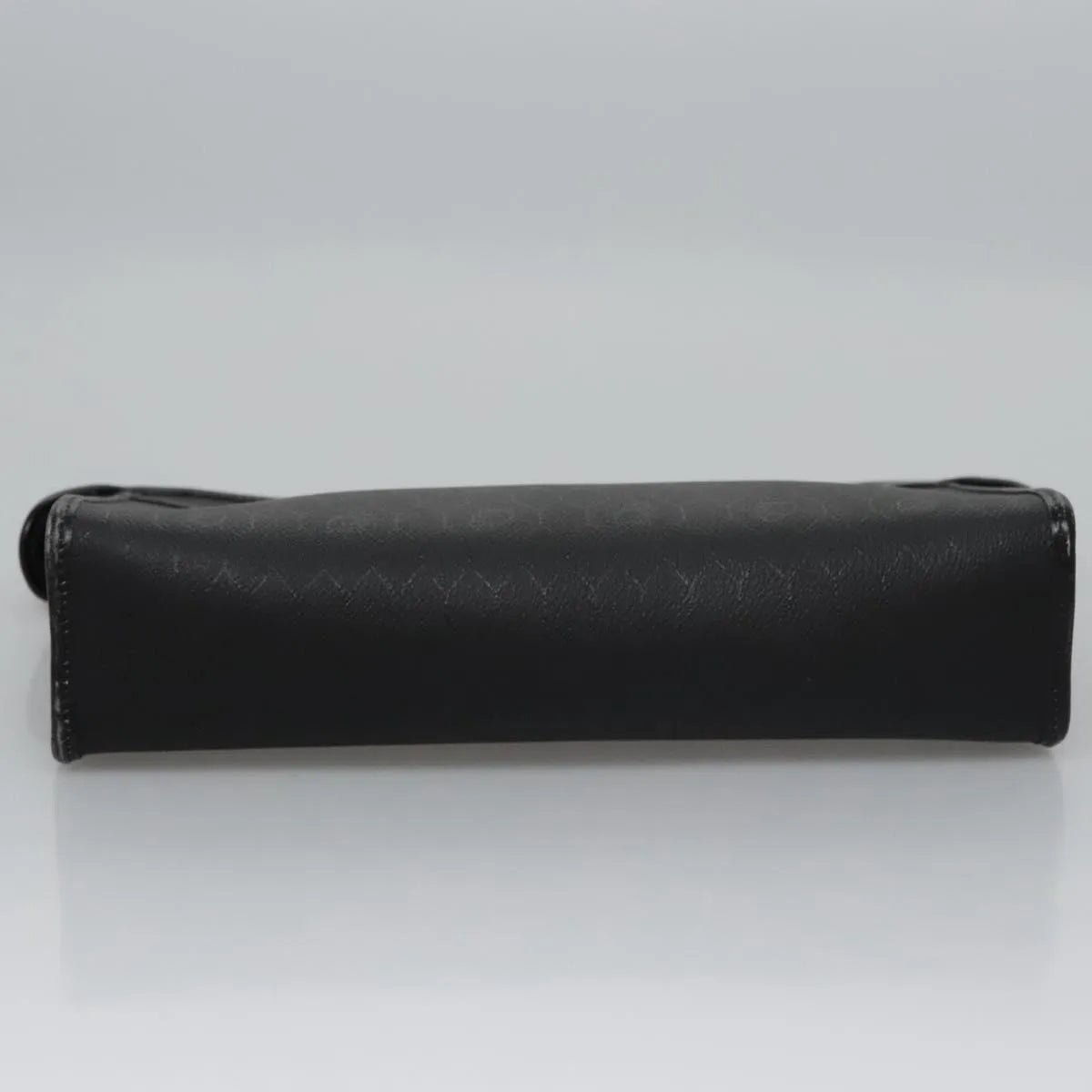 Christian Dior Vintage Honeycomb Zip Coated Canvas, Black, Canvas, Clutch