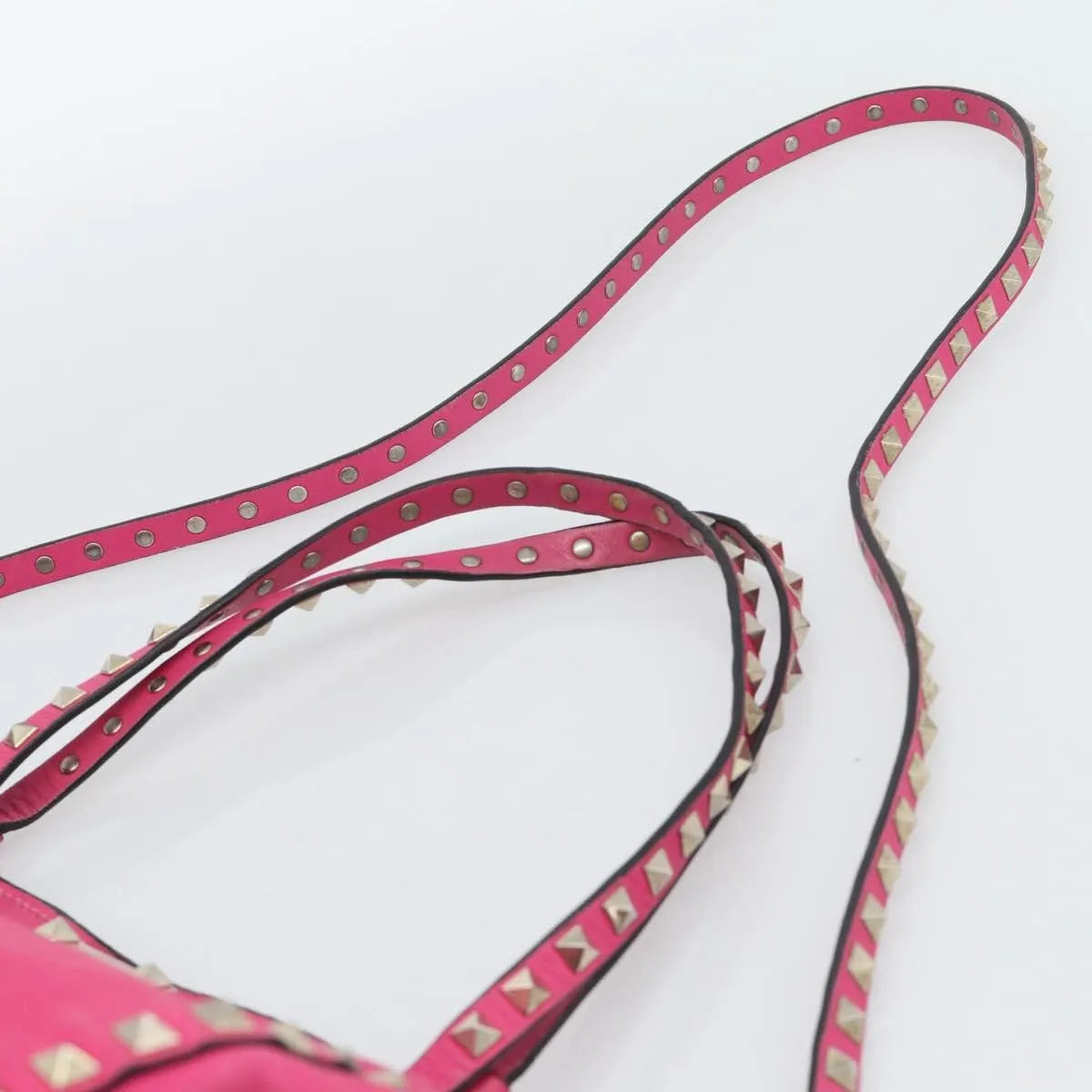 Valentino Garavani Rockstud Tote Textured Leather, Pink, Leather, Tote Bag