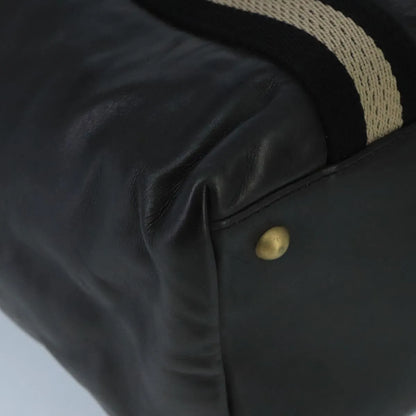 Bally Vintage Leather, Black, Leather, Tote Bag