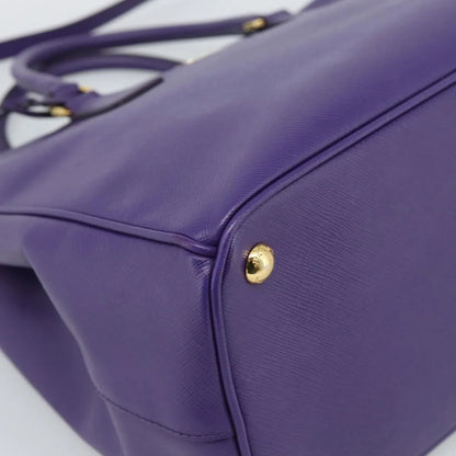 Prada Galleria Double Zip Tote Saffiano Leather, Purple, Leather, Handbag