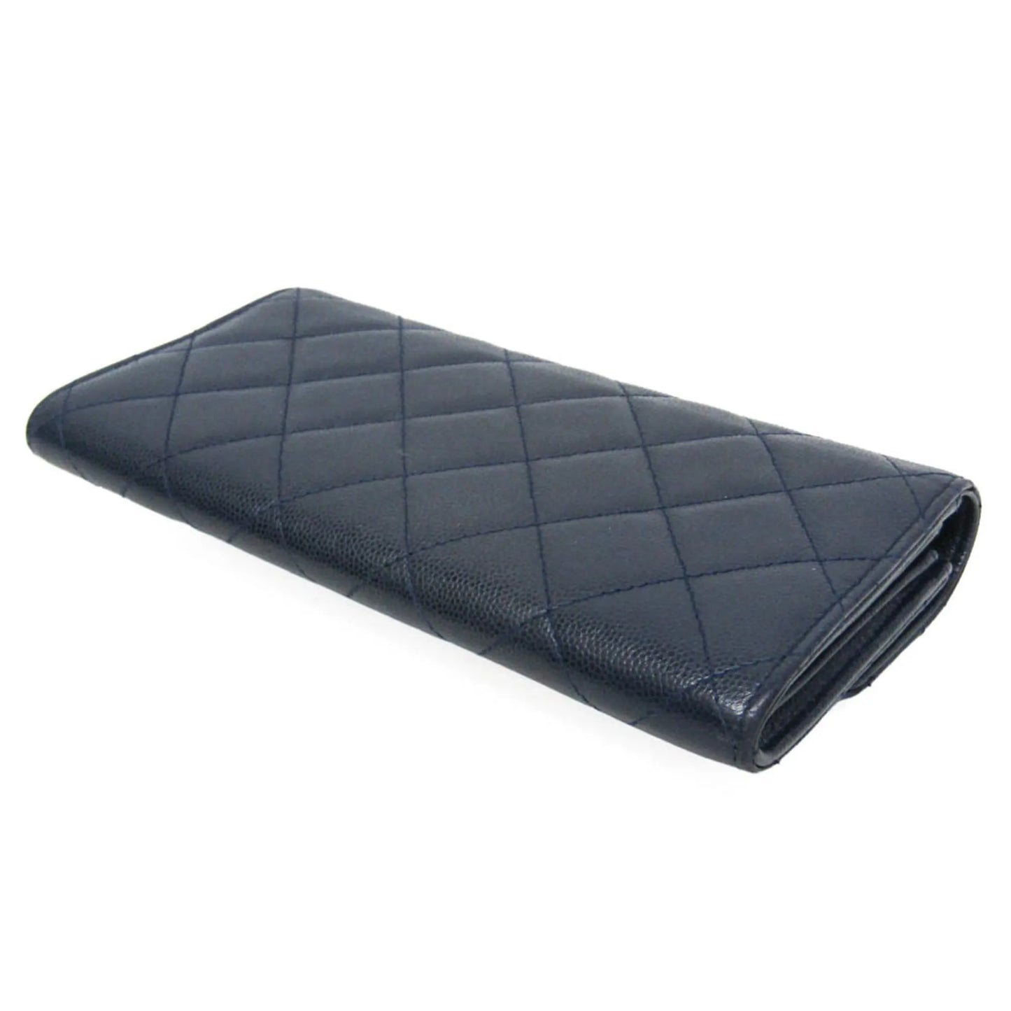 Chanel Matelasse Zippy CC, Navy, Calfskin, Wallet