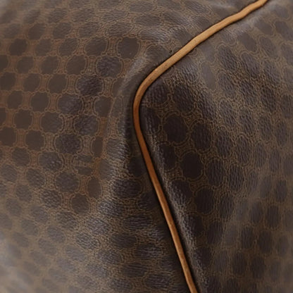 Celine Vintage Duffle Canvas and Leather, Brown, Canvas, Travel Bag