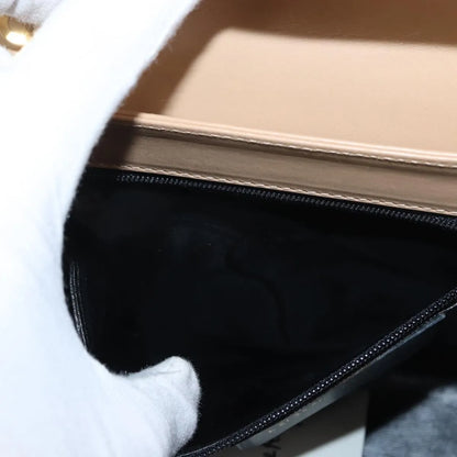 Salvatore Ferragamo Vintage Flap Leather, Beige, Leather, Shoulder Bag