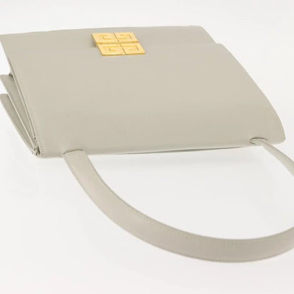 Givenchy Vintage 4G Leather, Gray, Leather, Shoulder Bag