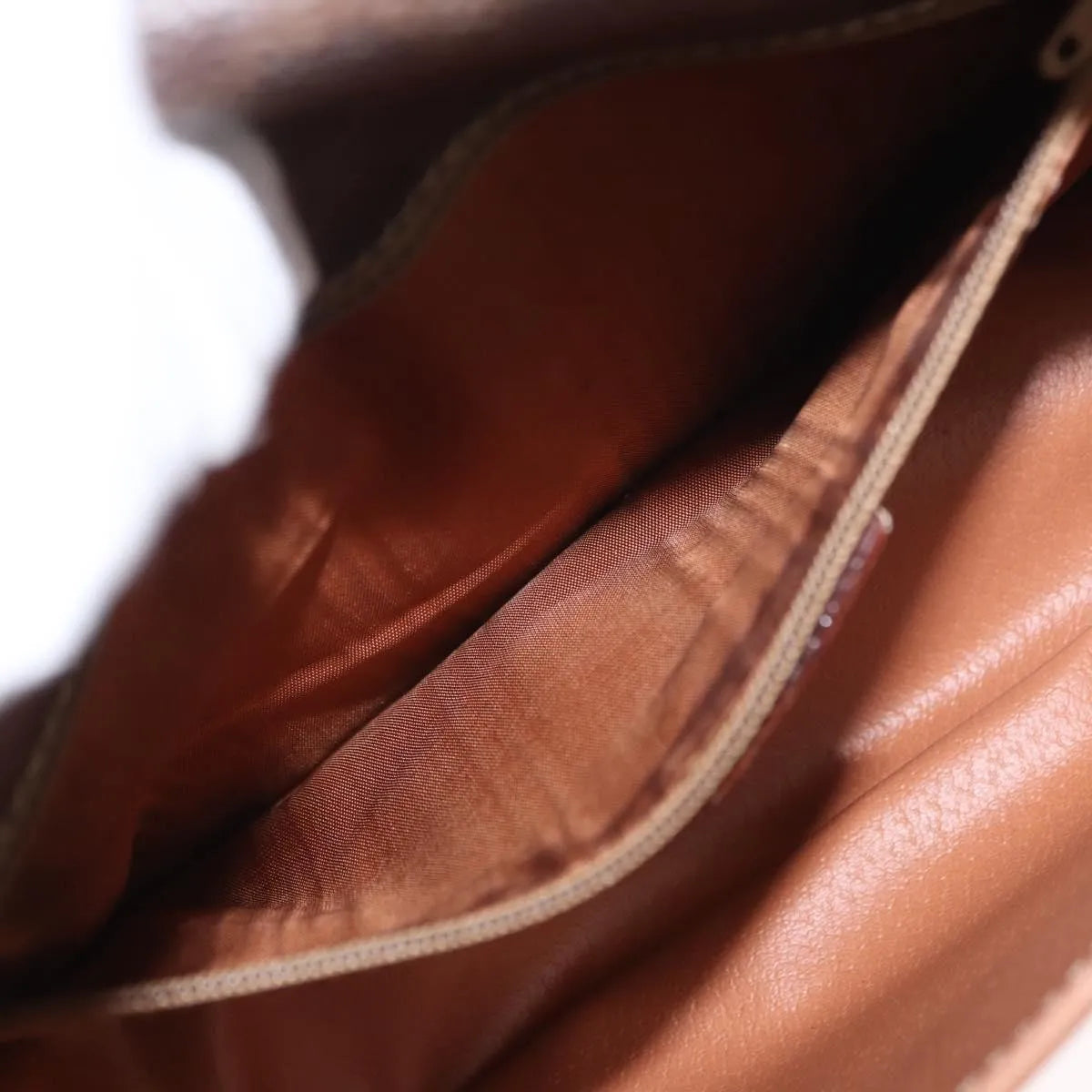 Celine Vintage Macadam Circle Logo Canvas and Leather, Brown, Canvas, Shoulder Bag