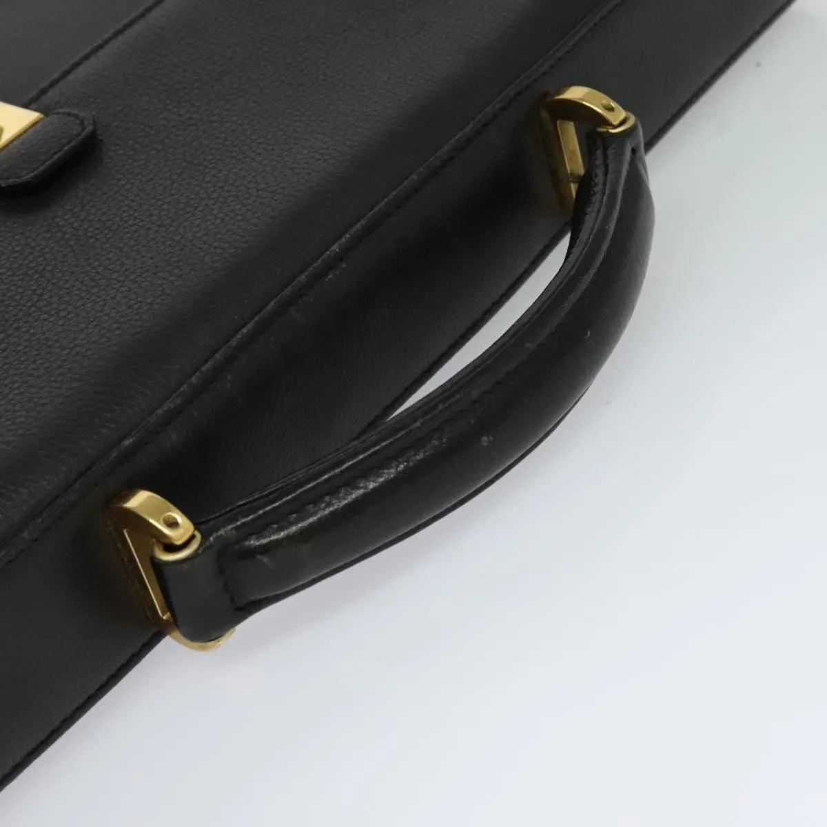Versace Vintage Leather, Black, Leather, Briefcase