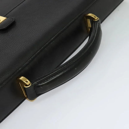 Versace Vintage Leather, Black, Leather, Briefcase