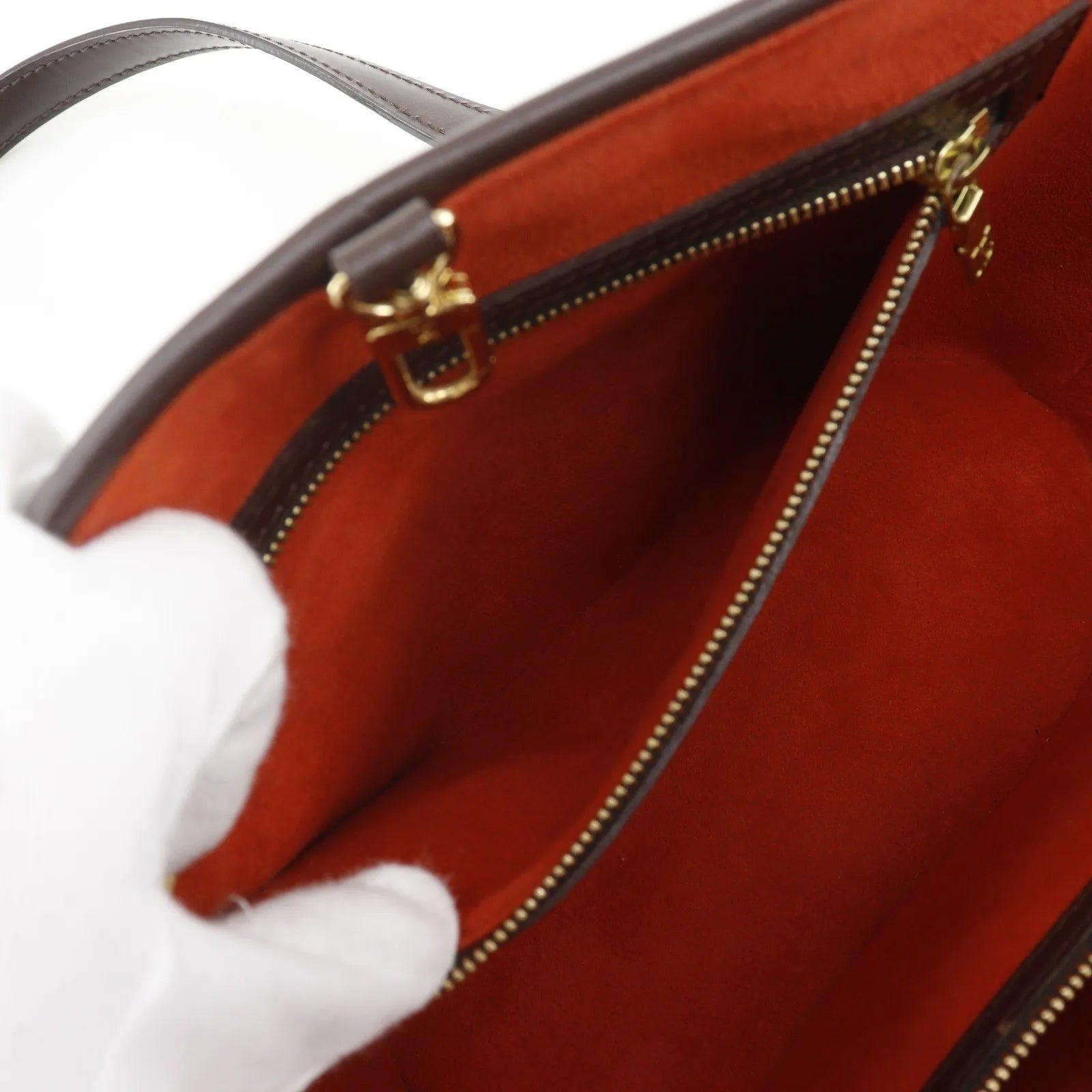 Louis Vuitton Manosque Damier, Brown, Canvas, Tote Bag