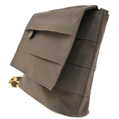 Salvatore Ferragamo Vala Canvas, Brown, Canvas, Shoulder Bag