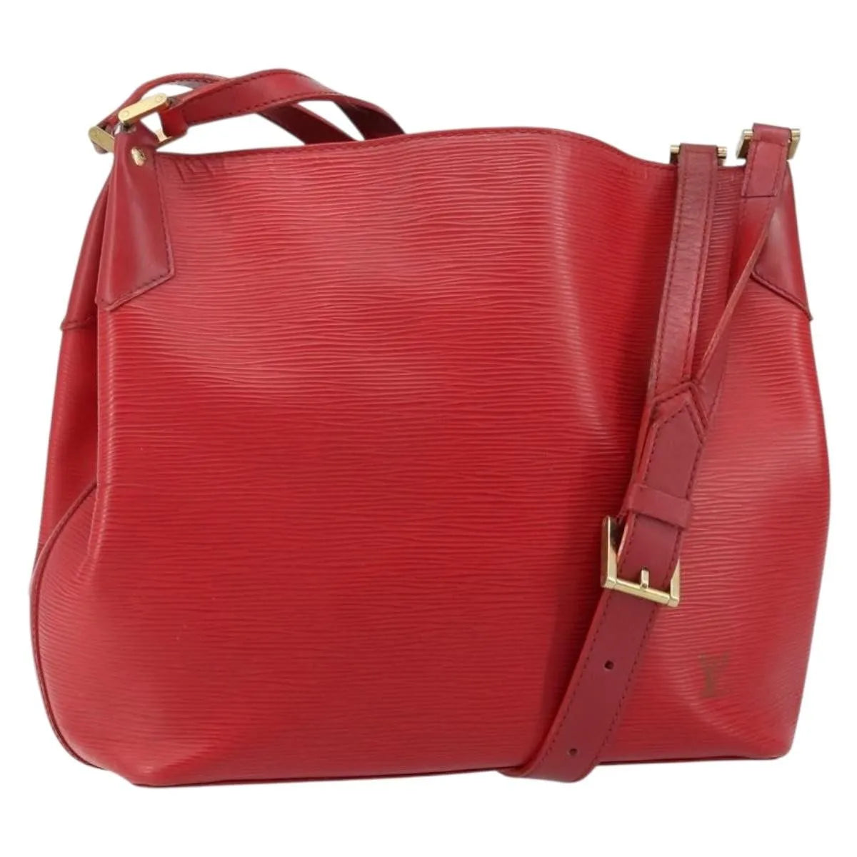 Louis Vuitton Mandara Epi Leather, Red, Leather, Shoulder Bag