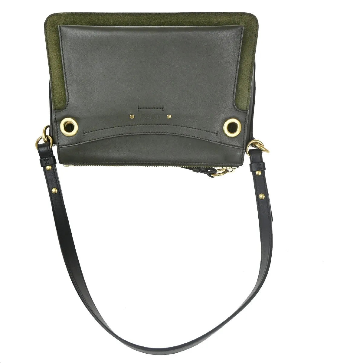 Chloe Roy Leather, Black, Suede, Shoulder Bag