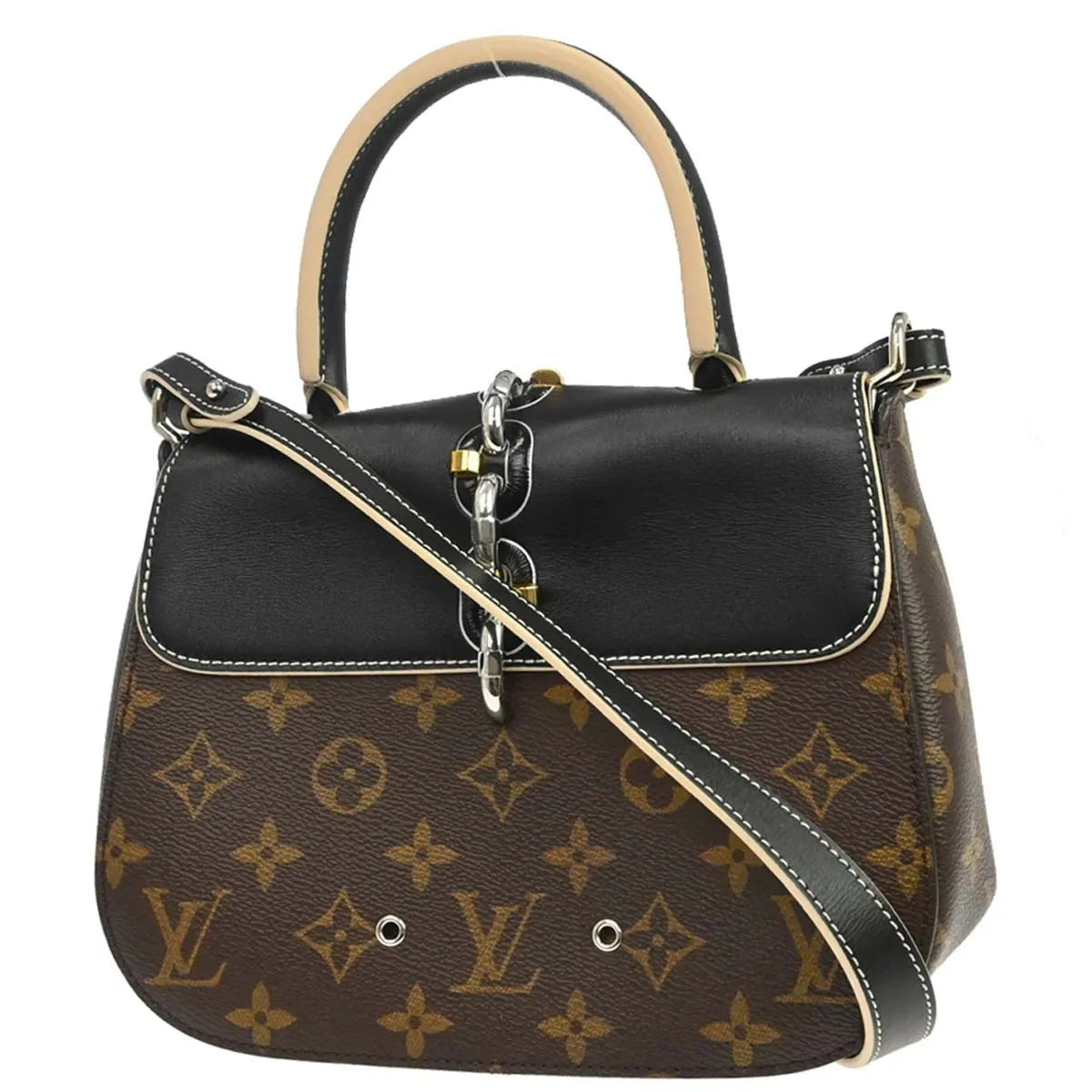 Louis Vuitton Chain It Monogram Canvas with Leather, Brown, Canvas, Handbag