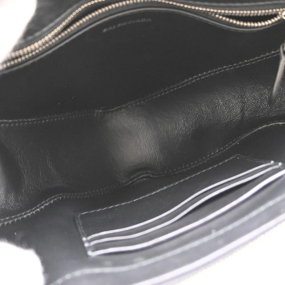 Balenciaga Triangle Leather, Silver, Leather, Handbag