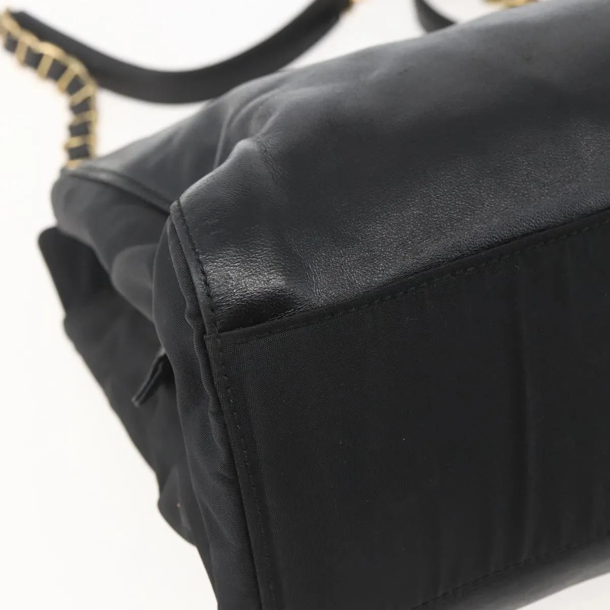 Prada Shoulder Leather, Black, Leather, Shoulder Bag