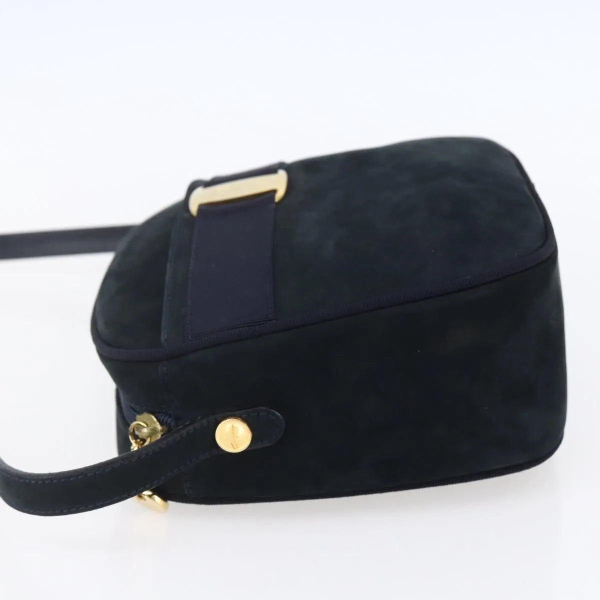 Salvatore Ferragamo Vala Leather, Navy, Leather, Shoulder Bag