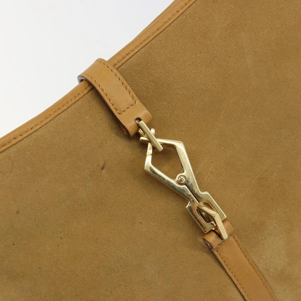 Gucci Bamboo Jackie suede, Brown, Suede, Shoulder Bag