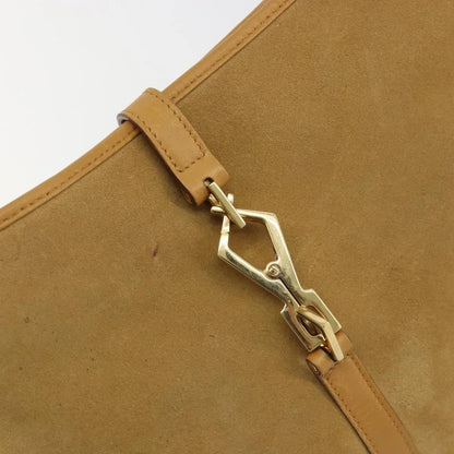 Gucci Bamboo Jackie suede, Brown, Suede, Shoulder Bag