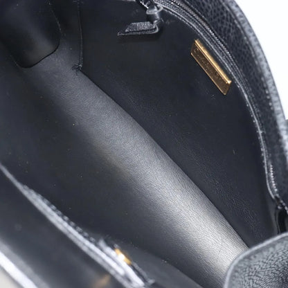 Christian Dior Vintage CD Flap Leather, Black, Leather, Shoulder Bag