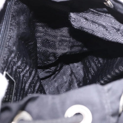 Prada Double Front Pocket Tessuto, Black, Nylon, Backpack