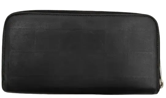 Chanel Logo CC Fermeture zippée ronde leather, Black, Leather, Wallet