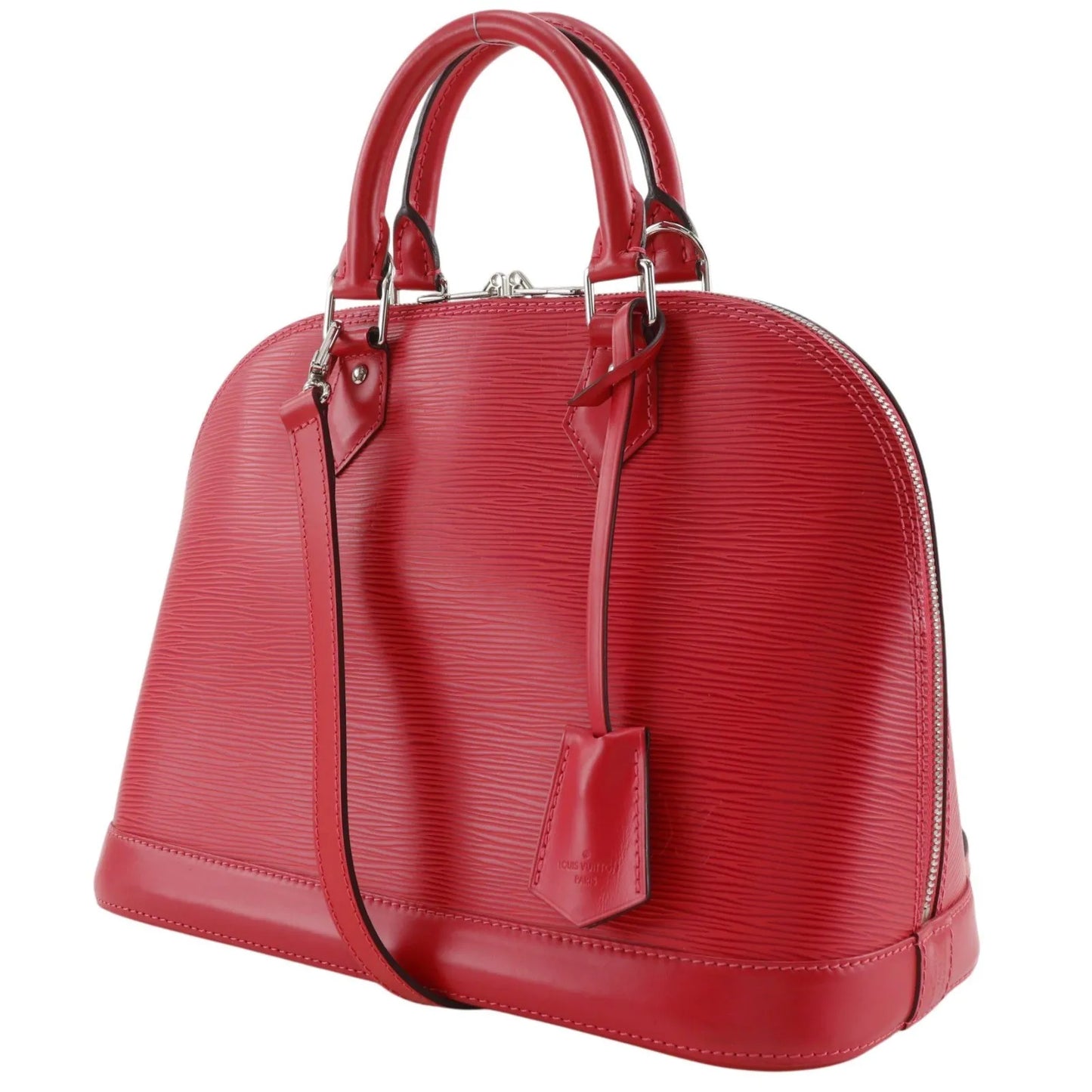 Louis Vuitton Alma Epi, Red, Leather, Handbag