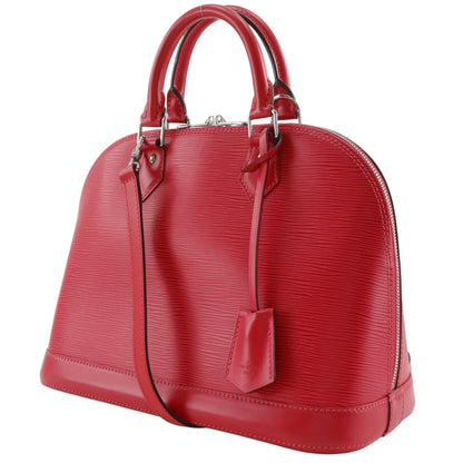 Louis Vuitton Alma Epi, Red, Leather, Handbag