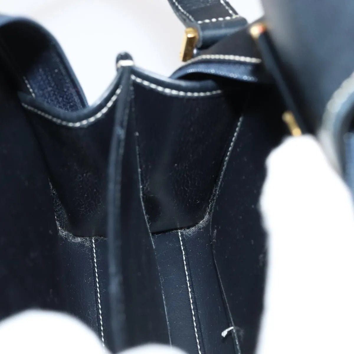 Christian Dior Vintage Leather, Black, Leather, Shoulder Bag