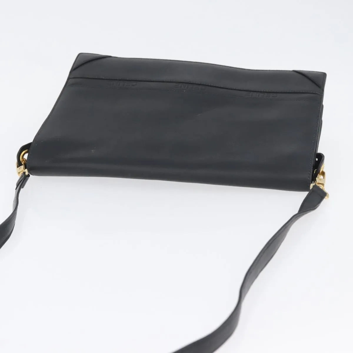 Celine Vintage Leather, Black, Leather, Shoulder Bag