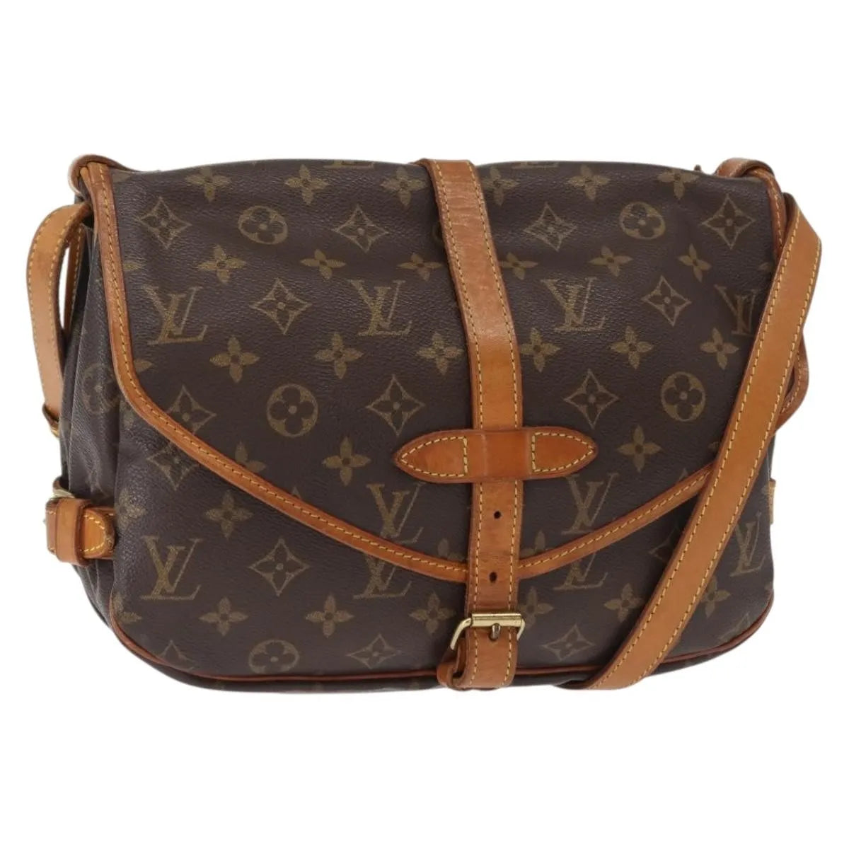 Louis Vuitton Saumur Monogram Canvas, Brown, Canvas, Shoulder Bag