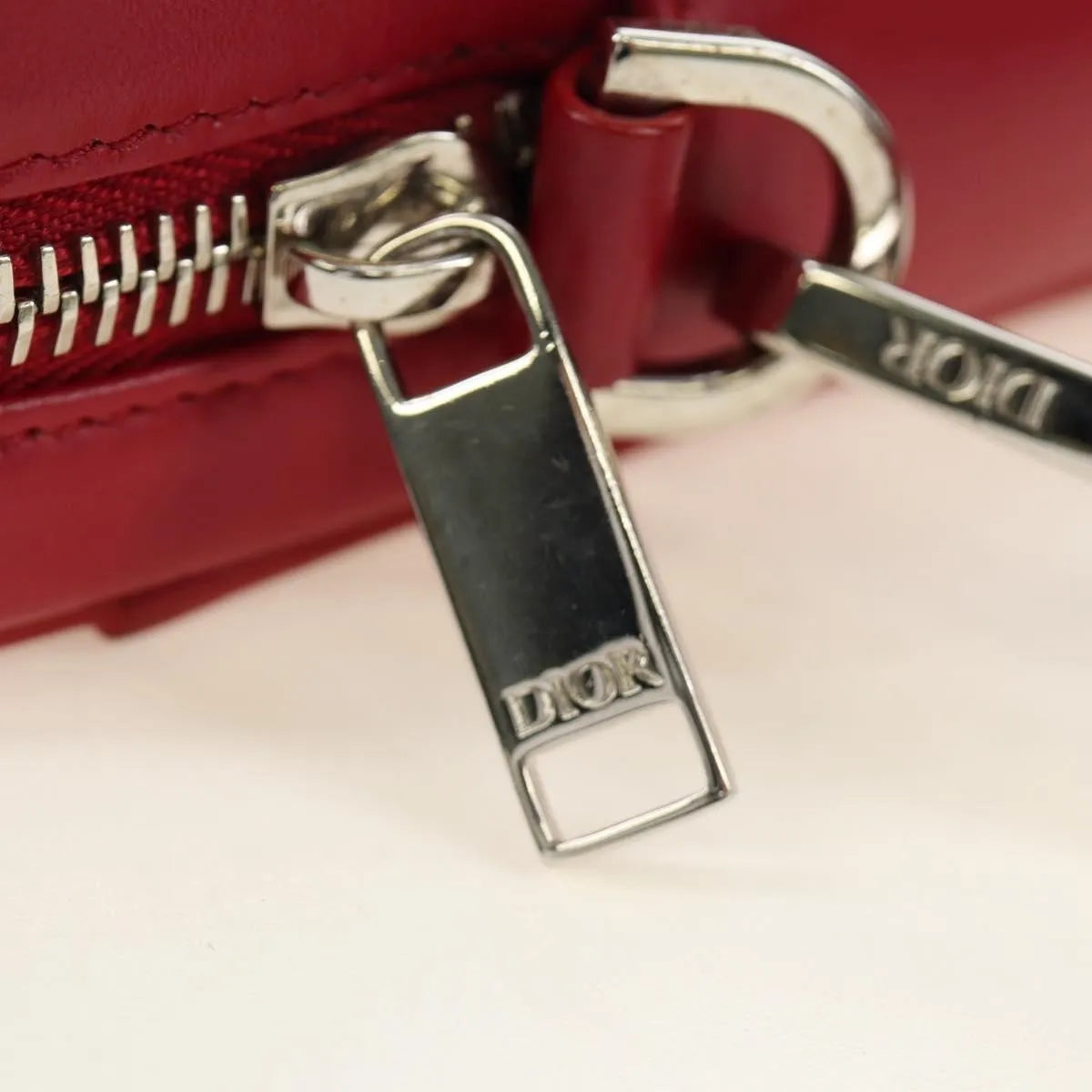 Christian Dior World Tour Zip Messenger Oblique Galaxy Leather, Red, Canvas, Shoulder Bag