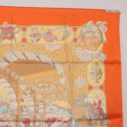 Hermes Carré 90 Silk multicolor, Orange, Silk, Scarf