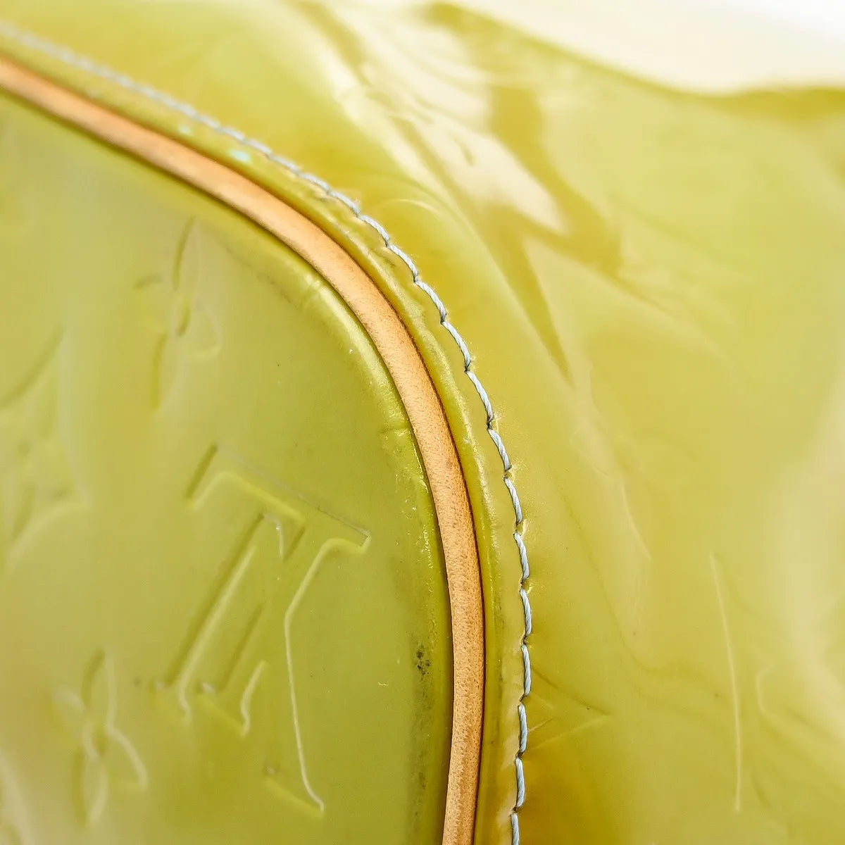 Louis Vuitton Houston Monogram Vernis, Yellow, Patent Leather, Tote Bag