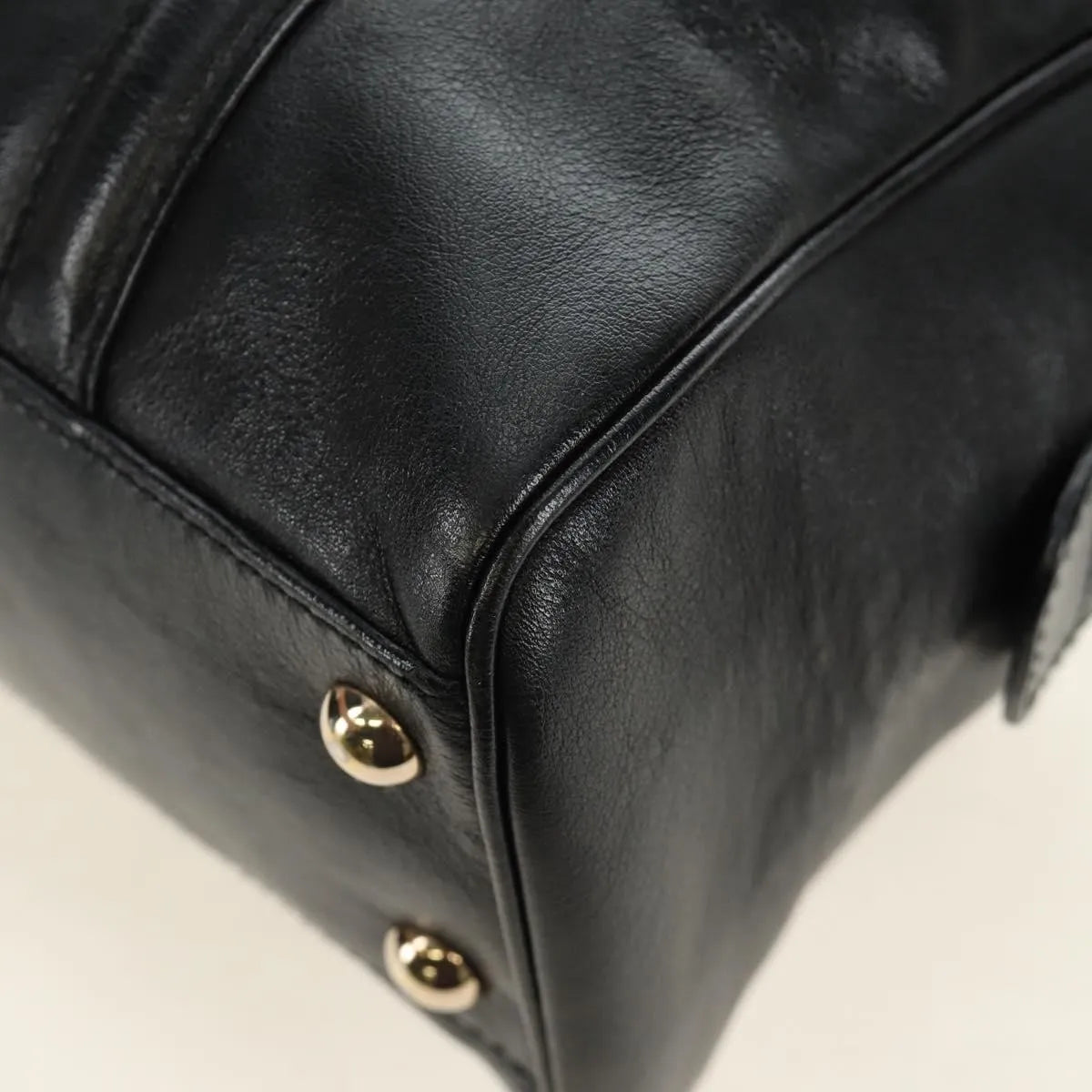 Gucci Britt Boston Duffle Leather, Black, Leather, Handbag