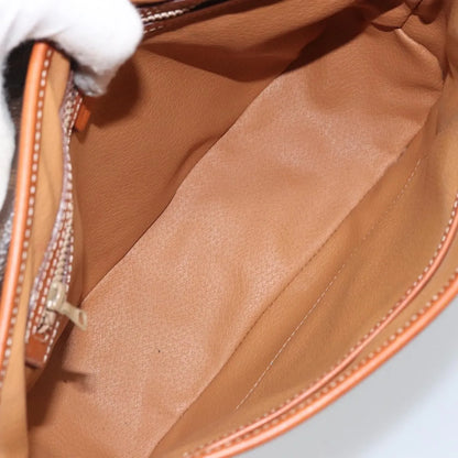 Celine Vintage Macadam Canvas, Brown, Canvas, Handbag