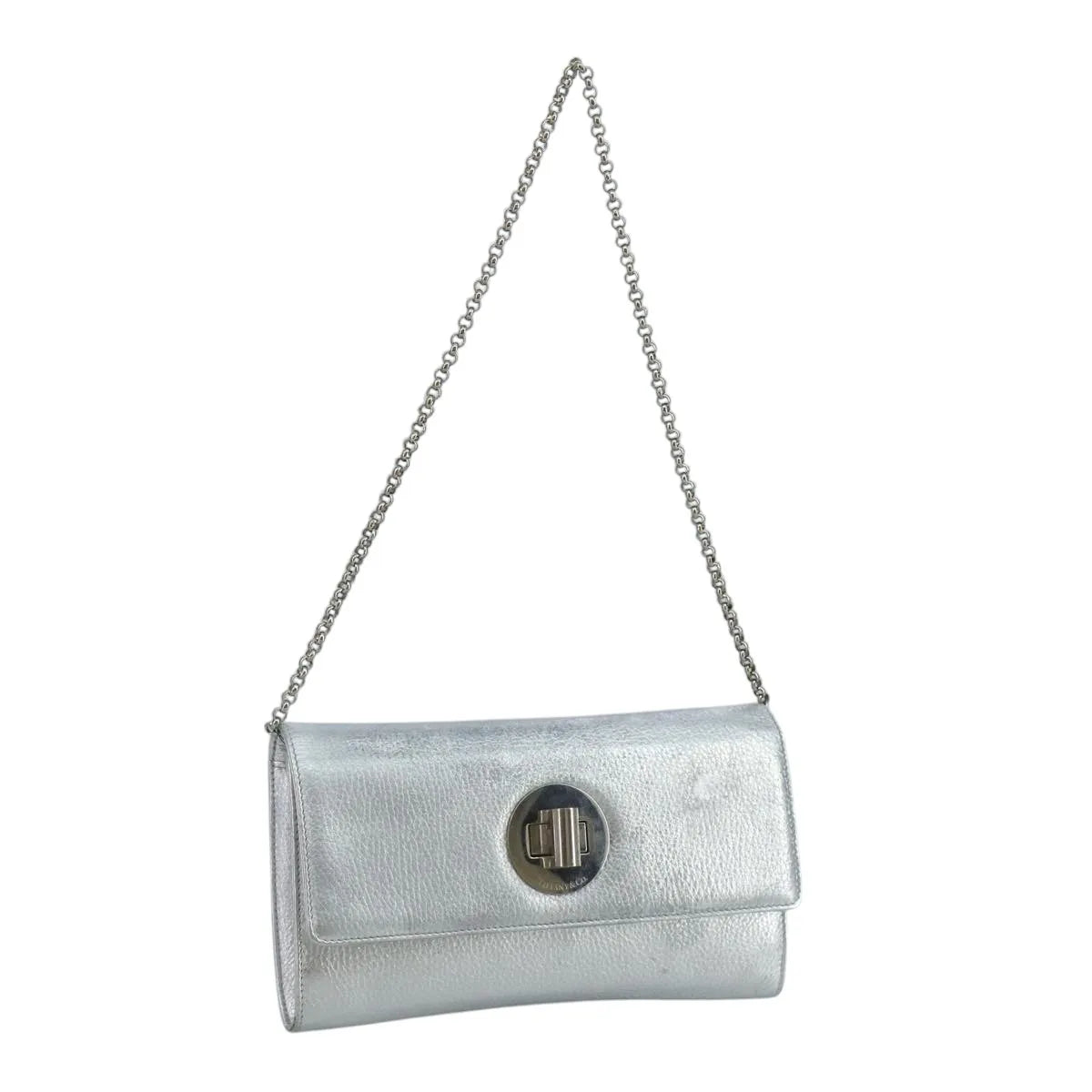 Tiffany & Co. Vintage Leather, Silver, Leather, Shoulder Bag