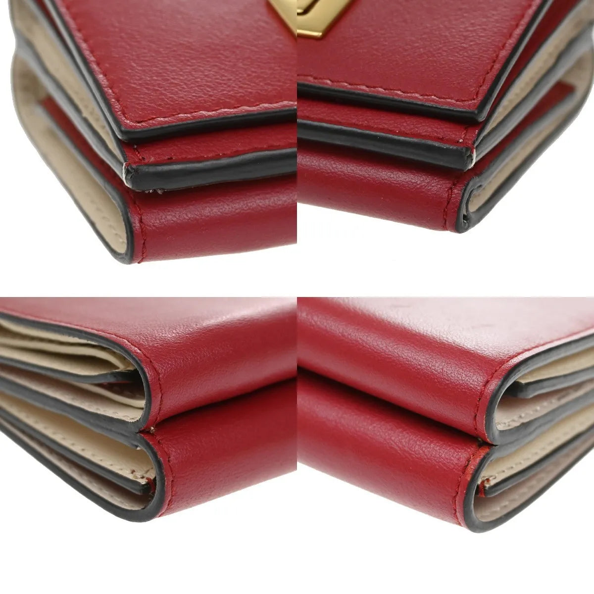 Fendi Peekaboo Leather, Red, Leather, Wallet