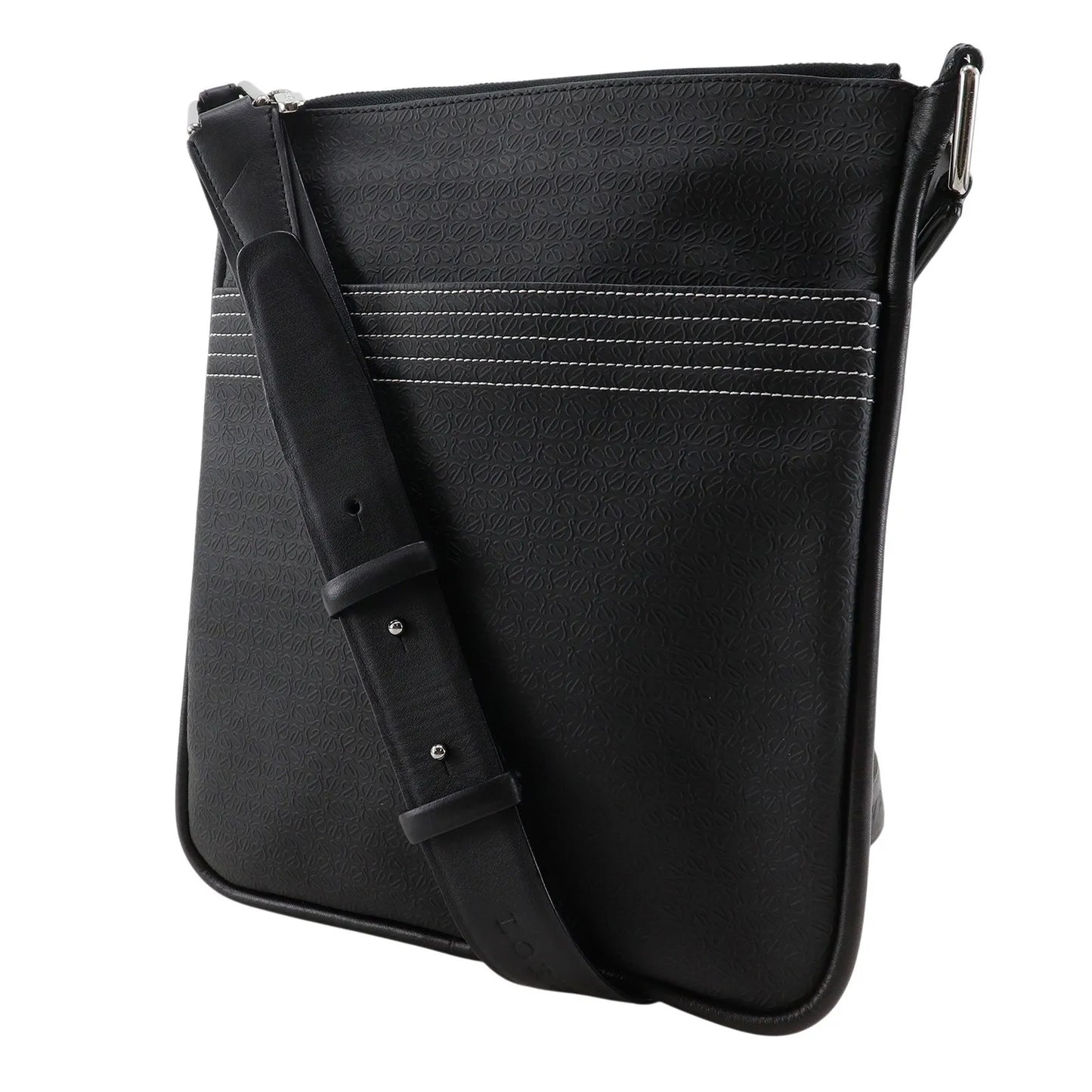 Loewe Repeat Anagram Canvas, Black, Canvas, Shoulder Bag