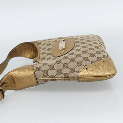 Gucci Vintage Jackie O Chain Hobo GG Canvas, Beige, Canvas, Handbag