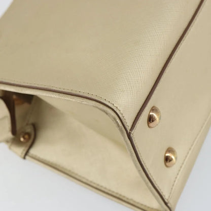 Salvatore Ferragamo Gancini Leather, Gold, Leather, Shoulder Bag