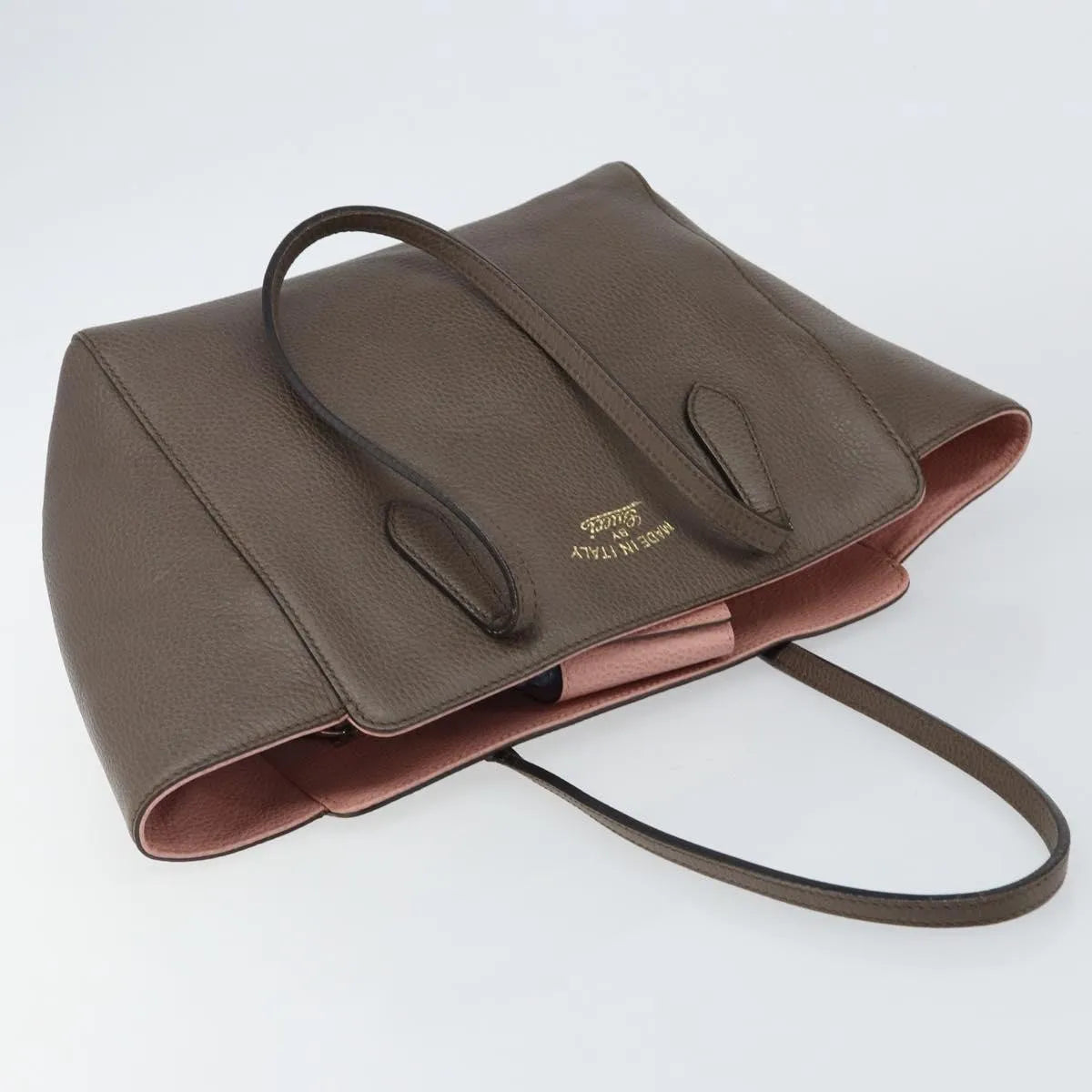 Gucci Swing Tote Leather, Gray, Leather, Tote Bag