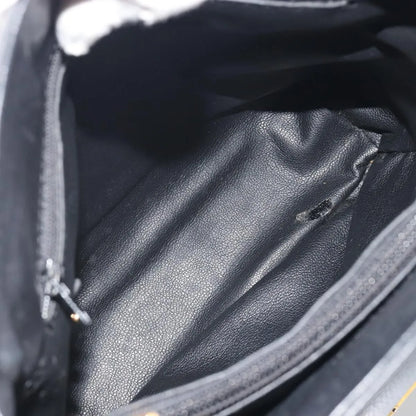 Christian Dior Vintage CD Logo Tote Leather, Black, Leather, Handbag