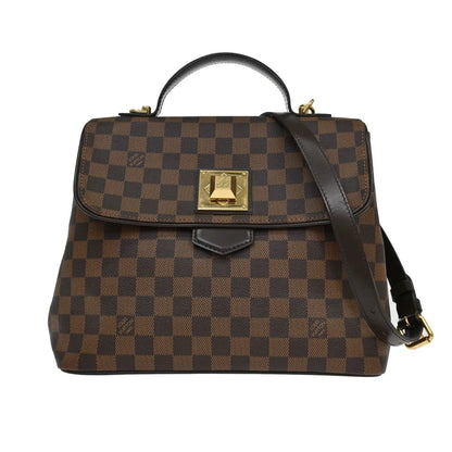 Louis Vuitton Bergamo Damier, Brown, Canvas, Handbag