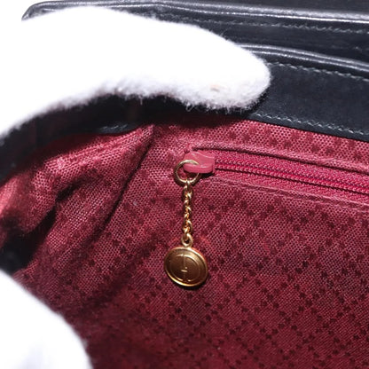 Gucci Vintage Leather, Black, Leather, Shoulder Bag