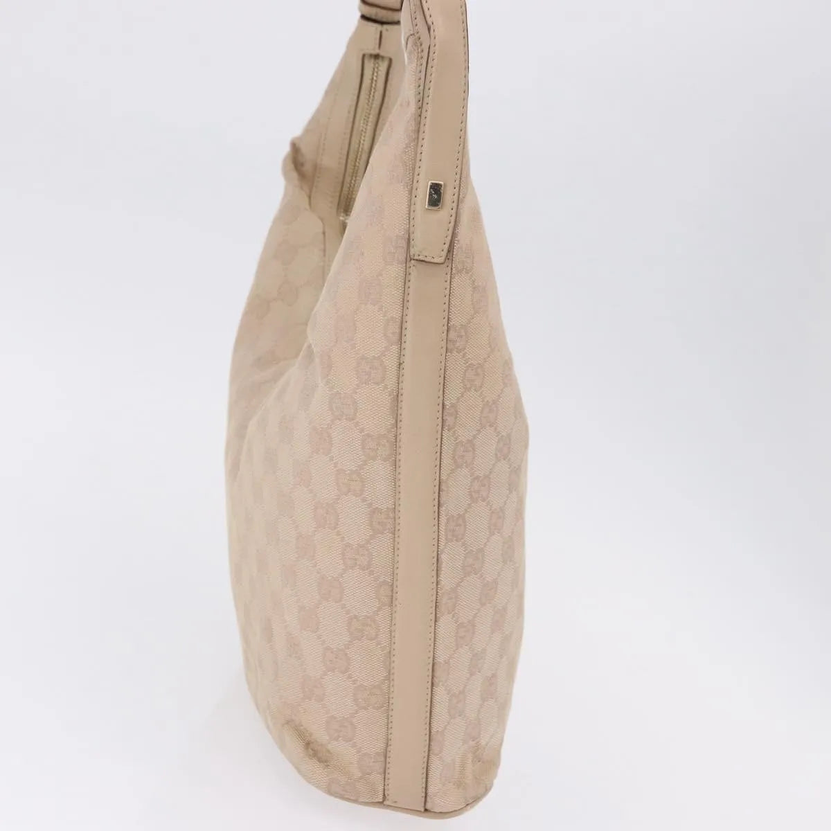 Gucci Zip Hobo Canvas, Beige, Canvas, Handbag