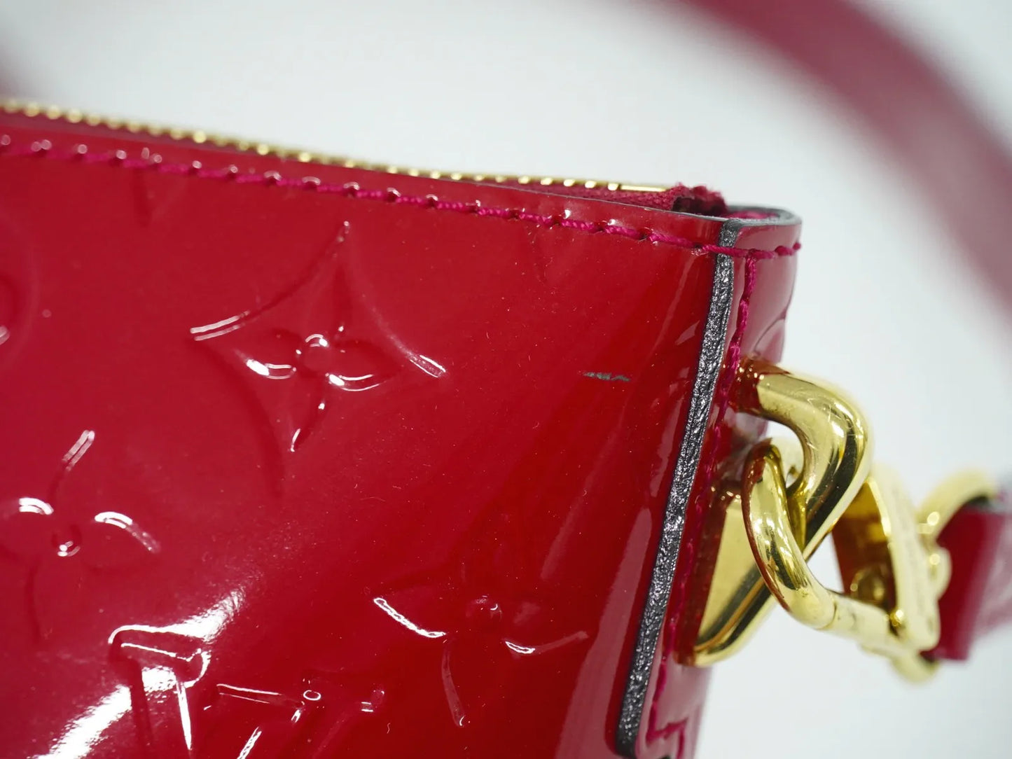Louis Vuitton Montebello Monogram Vernis, Pink, Patent Leather, Handbag